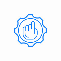 hand settings icon sign vector