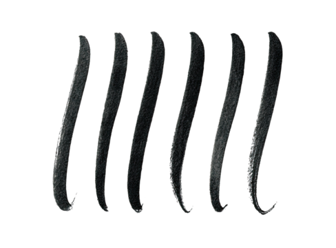 Dark gray stylized brush strokes, wavy lines