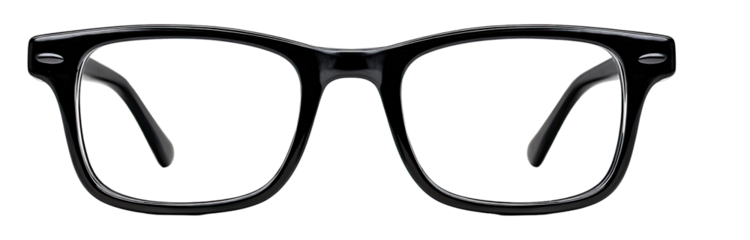Black rectangular eyeglasses
