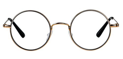 Round-framed eyeglasses, antique copper/rose gold