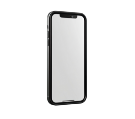Dark gray smartphone case, blank screen