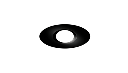 A circular, dark, almost black void, edged with a faint, slightly lighter ring. A smaller, dark circle is centered within the ring