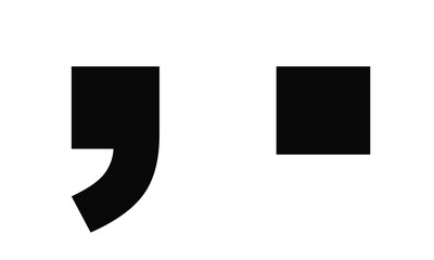 comma and dot on transparent background, high resolution