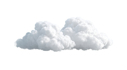 White fluffy cloud, pixelated appearance