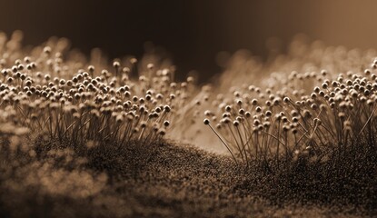 Close-up of small, brown, clustered formations