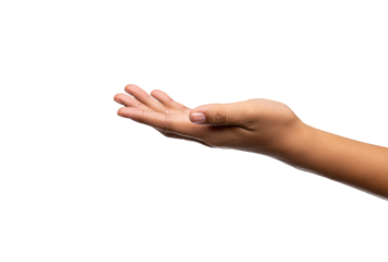 Open palm, outstretched hand against a black background.  A child's or youth's hand is presented in profile, palm facing forward, fingers slightly spread. 