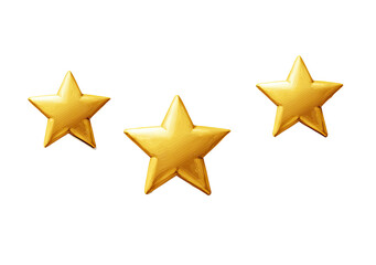 Obraz premium Three golden stars against a black background (1)