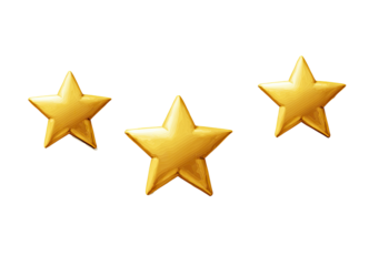 Three golden stars against a black background (1)