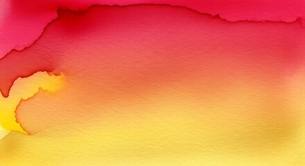 Vibrant Red and Yellow Watercolor Texture.