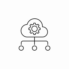 cloud settings icon sign vector