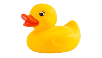 Yellow rubber duck, isolated
