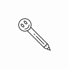 fun pencil icon sign vector