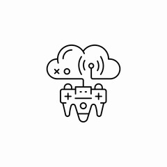 gaming cloud icon sign vector
