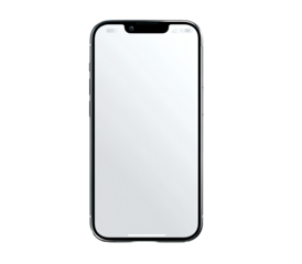 Modern smartphone, blank screen, black bezel