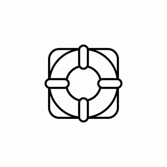 life buoy icon sign vector