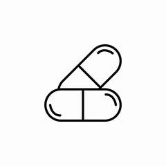 medicines capsules icon sign vector