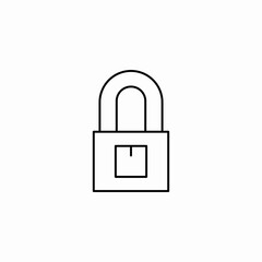 padlock locked icon sign vector