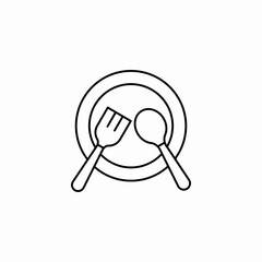 plate cutlery icon sign vector