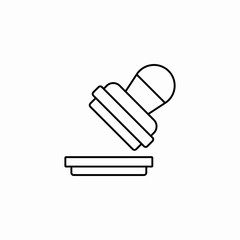 rubber stamp icon sign vector