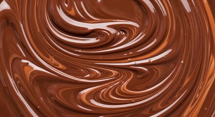 Naklejka premium Swirls of Decadent Melted Chocolate Texture.