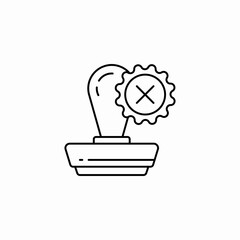 Obraz premium stamp dry out icon sign vector