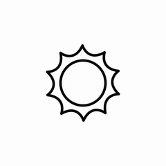 sun shining icon sign vector