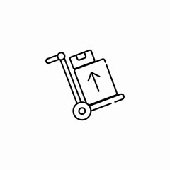 upload boxes icon sign vector