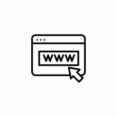 web address icon sign vector