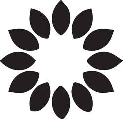 Black and white flower design vector illustration 