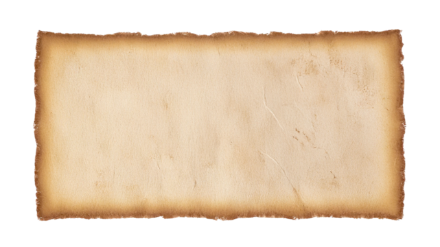 Tan paper shows burnt edges and subtle textures; ideal for aging effects, overlays, graphic design, or historical branding.