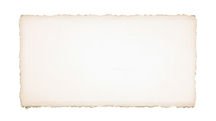 Fototapeta premium Off-white paper has a rough edge texture and a transparent cutout for social media or website background.