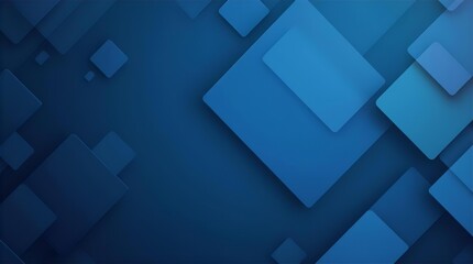 Vibrant dark and light blue abstract geometric background with overlapping squares and rhombuses creating a modern, dynamic digital design texture art.