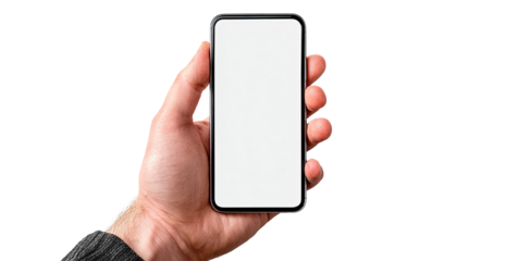 Hand holding a smartphone with blank screen (19)