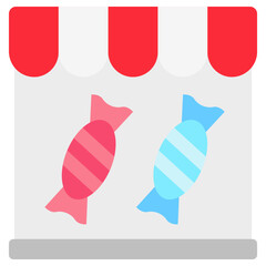 Candy Store Icon Relate To Commerce, Shopping And Mall, Use For Modern Concept, Ui, Ux Web And App Development.