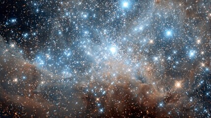 Obraz premium Cosmic nebula star cluster