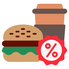 Fast Food Icon Relate To Commerce, Shopping And Mall, Use For Modern Concept, Ui, Ux Web And App Development.