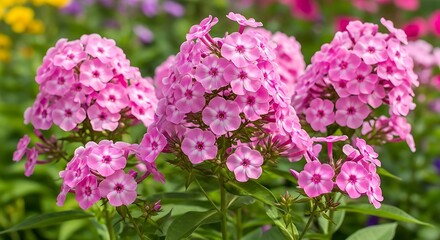 Pink Phlox Flowers in Bloom.