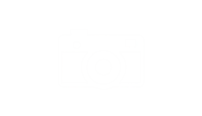 Simple, pixelated white camera icon on black background