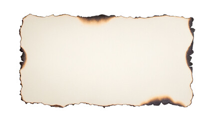 Cream paper shows burned edges for texture overlays, a transparent cutout PNG for digital art, social media, and grunge design.