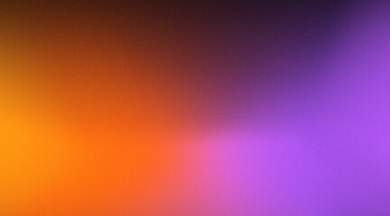 Grainy abstract gradient texture in orange and purple, suitable for  halloween background