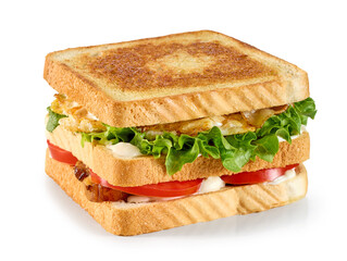 club sandwich isolated on white