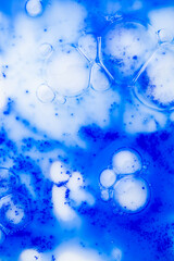 Close up of Blue Copper Peptides in Powder and Liquid Form