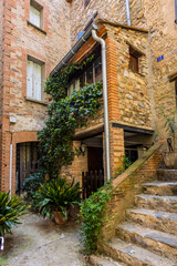 Dans les rues du village d'artistes de Céret en France