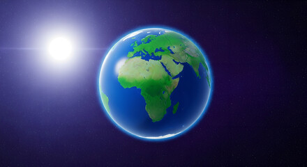 Fototapeta premium Earth and Sun: Global Concept for Environmental Awareness