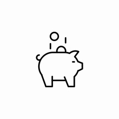 piggy bank icon sign vector