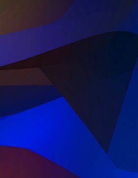 Abstract geometric shapes in deep blues and browns