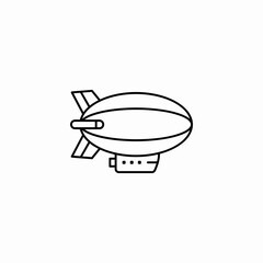 zeppelin aircraft icon sign vector © Rufat