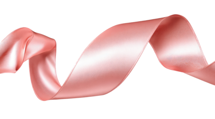 A swish of soft, rose-pink ribbon