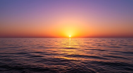 Vibrant Ocean Sunset Golden Hour Serene Seascape.