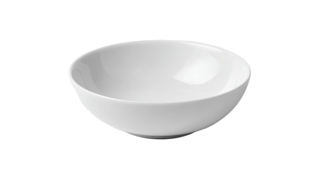 White round shallow bowl